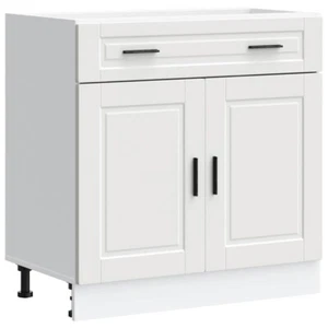vidaXL Kitchen Base Cabinet Porto White Engineered Wood - Picture 1 of 12