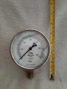 Old Chrome Plated Pressure Gauge - Picture 1 of 5