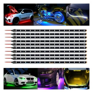 Lot Waterproof 12''/15 DC 12V Motor LED Strip Underbody Light For Car Motorcycle - Picture 1 of 23