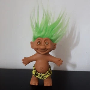 Zaubertroll Troll mit grünen Haaren | Kunststoff Figur | 90er Vintage | ca. 15cm - Bild 1 von 6