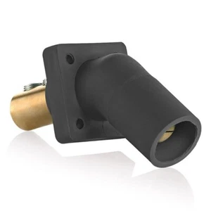 BRAND NEW LEVITON CAMLOCK 16R27-UE MALE 45* BLACK RECEPTACLE WITH 2 SET SCREWS - Picture 1 of 1