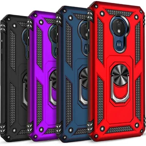 Pour Moto G7 Plus / G7 Power / Play Case Kickstand + Protection en verre trempé - Photo 1 sur 29