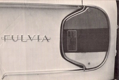 Folleto desplegable multilingüe Lancia Fulvia Berlina 1300 1969-1970 mercado del Reino Unido Foto 1 de 2