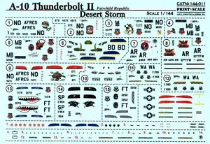 Print Scale 144-011 A-10 Thunderbolt II, wet decal Aircraft - 1/144 scale - Picture 1 of 12