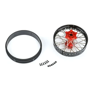 NEW Pro-Line PRO283700T2 1/4 Alum V2 Bead Rear Wheel Black/Red (1) for Promoto-M - Picture 1 of 6