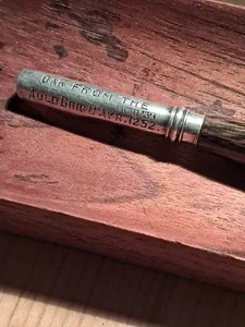 Superb Antique Silver Hallmarked And Oak From The Auld Brig O'ayr  1252 Dip Pen - Picture 1 of 14