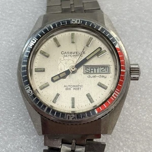 Caravelle Vintage 666 Feet Diver Coke Bezel Devil Diver Set O Matic 1979 N9 READ - Picture 1 of 6
