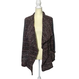 Lucky Brand Wollmischung drapiert asymmetrisch vorne offen Strick Cardigan Damengröße M - Bild 1 von 13