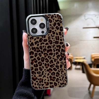 Leopard Print Case For Various Phone ShockProof Phone Cover Back Hot Women Girls - Image 1 of 4