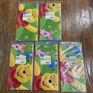 Disney Winnie The Pooh 5 Plastic Table Covers Cover 54 x 102 Vintage NEW - Picture 1 of 3