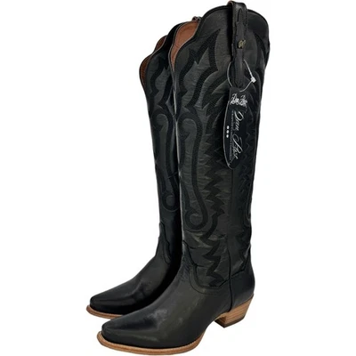 Dan Post Heartland Boots Women’s Size 7 Black Leather Snip Toe - Image 1 of 4