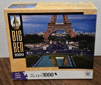 MB Big Ben 1000 Piezas Puzzle Torre Eiffel 201/8"x26³/⁸" 2008 Nuevo Sellado de Fábrica Foto 1 de 4
