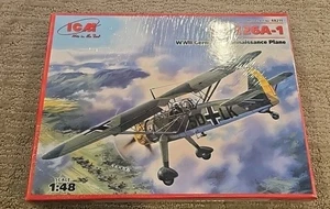 HS 126A-1 Avión de Reconocimiento Alemán Segunda Guerra Mundial 1:48 Kit Modelo Plástico ICM - Imagen 1 de 5