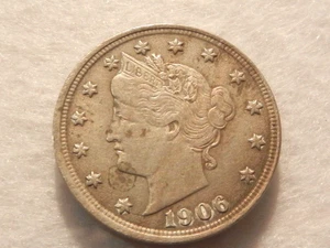 Moneda de Estados Unidos Liberty V de níquel 1906 - Imagen 1 de 2