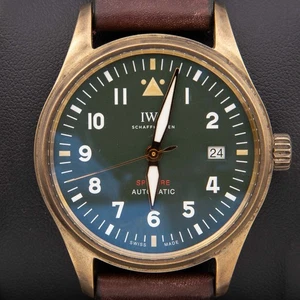 Orologio da uomo IWC Pilot's Watch Spitfire IW326802 quadrante verde bronzo - Foto 1 di 8