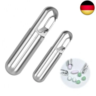 HFDONGL Pillendose Schlüsselanhänger Pillendose Klein Pillendose Metall Pillenbox Reise