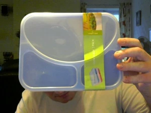 CROFTON 2 LUNCHBOX PACK CLEAR 900ML STACKABLE BIRTHDAY CHRISTMAS - Picture 1 of 3
