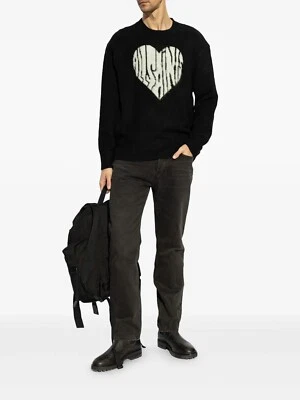 NWT AllSaints Bubble  heart logo  Jumper/Sweater/Pullover  in black XL MSRP$611 - Image 1 of 4