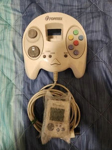 CONTROLLER JOYPAD SEGA DREAMCAST TOPMAX + VMU ORIGINALE SEGA Memory Card Display - Foto 1 di 6