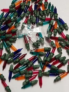 100 Replacement Mini Bulbs Incandescent 2.5 Volt 0.425 Watts Christmas Lights - Picture 1 of 6