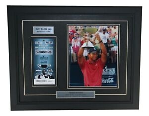 Tiger Woods 2007 FedEx Cup Champion Framed Photo & Authentic Ticket 16x20