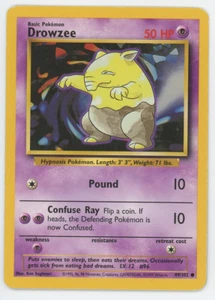 Drowzee 49/102 Casi Como Nuevo Conjunto Base Común Tarjeta Pokémon 1999 WOTC - Imagen 1 de 7