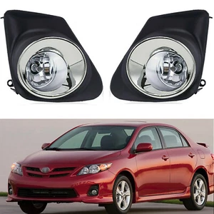 Fog For Toyota Corolla 2011 12 2013 Bumper Chrome Driving Fog Lights Lamps Pair - Picture 1 of 7