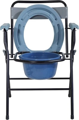 Aidapt 7Litre Lightweight Folding Commode Chair With Lift Up Seat