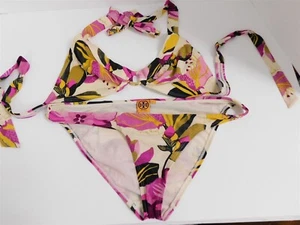 Tory Burch Multicolor Floral Print Bikini Swimsuit sz S - Picture 1 of 3