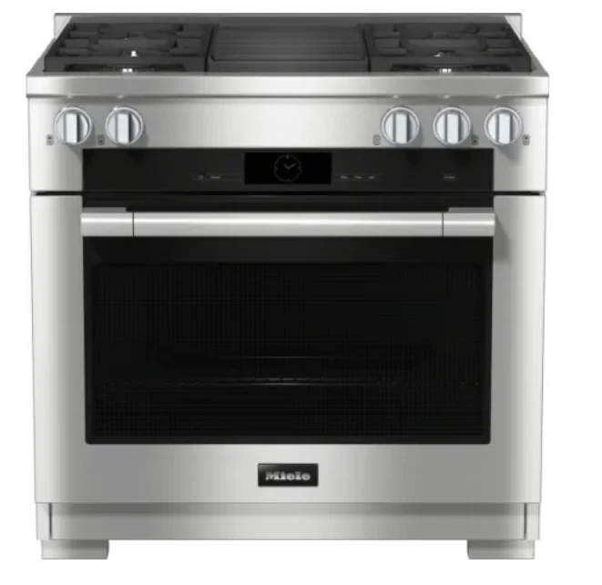 Miele 36 英寸双燃料范围 M 触摸、无线精密探头和烤架 HR19353G — 第 1/2 张图片