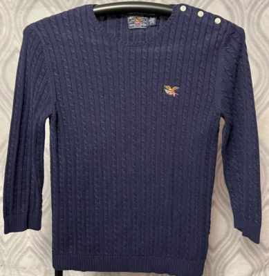 Suéter para mujer American Living azul marino manga 3/4 Foto 1 de 4