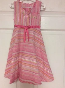Youngland Girls Dress Size 5 Pink Empire Waist Ties in Back 47 - Picture 1 of 4