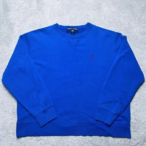 VTG Ralph Lauren Polo Sport Sweatshirt Women’s Large Pony Blue Crewneck Pullover - Picture 1 of 9