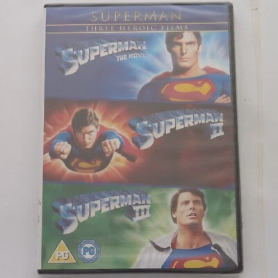 Superman - Three Heroic Movies 1 + 2 + 3 DVD 1-3 2010 NEW Christopher Reeves DC - Image 1 of 4