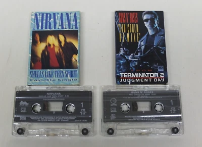 Nirvana VS Guns And Roses 1991 Geffen Records Cassette Single's TESTED  - Image 1 of 4
