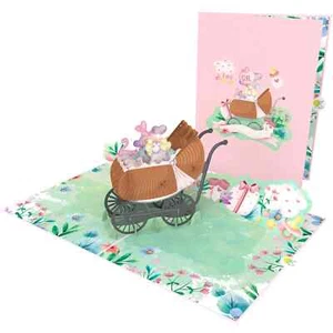 1 x Baby Girl Carriage 3D Pop Up Card - Picture 1 of 7
