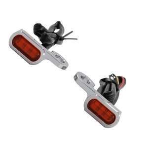 Motorcycle Front Turn Signal Light Lamp Assy For BMW R18 Classic Orange Lens 2X - Picture 1 of 3