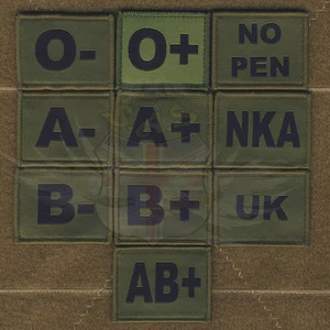 Subdued Green Blood Allergy Patch For UBACS & Bergen A+ a- b+ b- o+ O- NKA UK - Picture 1 of 1