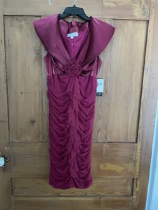 Neu mit Etikett KM Collections by Milla Bell himbeerfarbenes Cocktailkleid Größe 10 - Bild 1 von 8