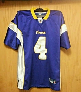 NFL Minnesota Vikings #4 FAVRE On Field Sewn Jersey Youth Size Large 14-16  - Picture 1 of 10