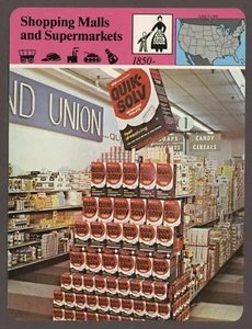 Shopping Malls and Supermarkets  Story of America Daily Life History Card - Picture 1 of 1
