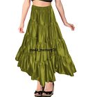 Spinning Skirt BellyDance Ankle length Olive Green 6 Yard skirt Tribal Dance S32