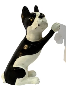 vintage Boston terrier Cast Iron Dog Door Stopper very heavy - Picture 1 of 5