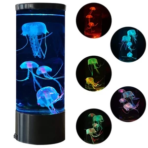 Jellyfish Lava Lamp Multi-Color Changing Aquarium Night Light with 5 Glowing ... - Picture 1 of 6
