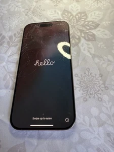 Apple iPhone 16 Pro  256GB Titanium (Unlocked) - Cracked Screen, Works !!!  - Photo 1 sur 7