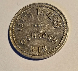Van's Tavern Oshkosh, WI aluminio bueno para token #1921 - Imagen 1 de 2