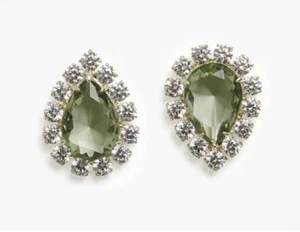 Designer Nicola Bathie Mismatched Crystal Stud Pierced Earrings - Picture 1 of 1