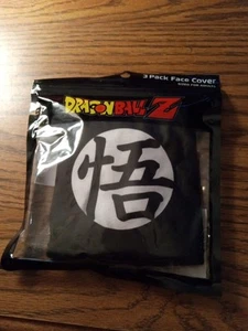 ADULT DRAGONBALLZ Face Mask  Face cover 3 Pack  Adult  NEW SEALED - Picture 1 of 7