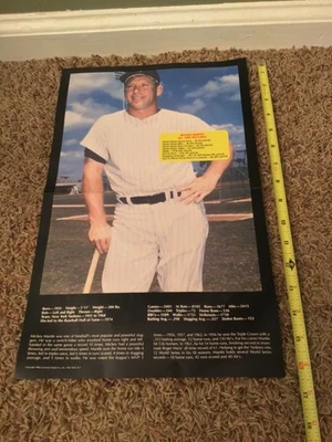 Vintage 1986 Grossman Stamp MLB Mickey Mantle Poster New York Yankees - Image 1 of 3