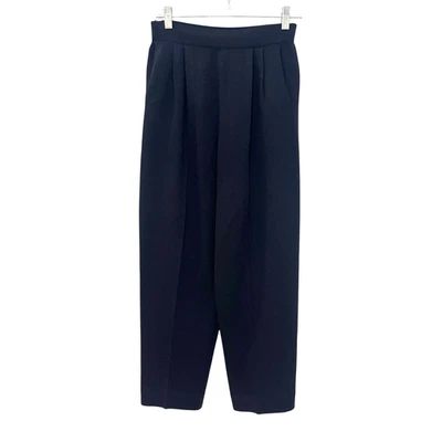  St John Collection by Marie Gray Size 6 Knit Pants Black Santana Knit Pleated - Image 1 of 4